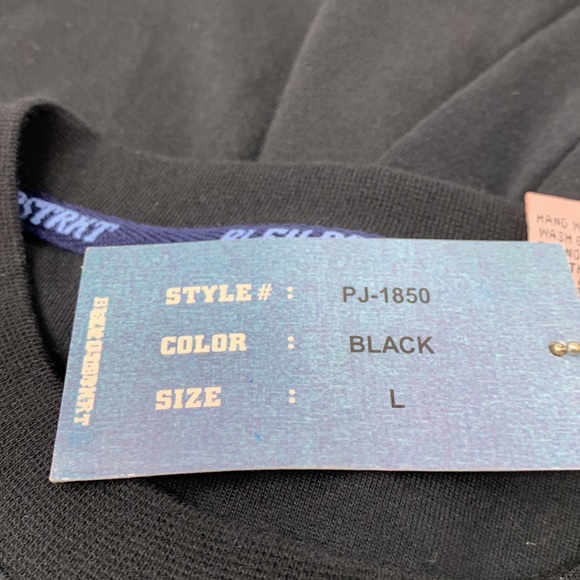 Bleu DSTRKT black graphic t shirt short sleeves one of a kind art to wear size L - Picture 7 of 7